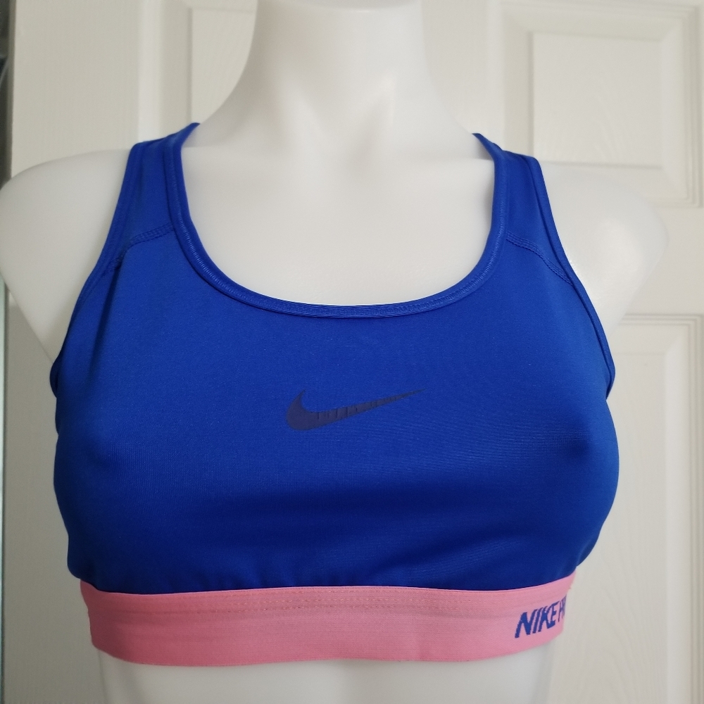 Nike Pro DriFit Sports Bra Blue & Pink  M EUC 2/$25
